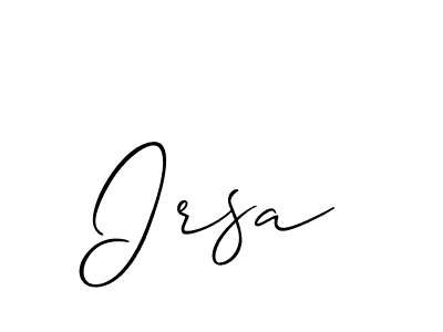 Similarly Allison_Script is the best handwritten signature design. Signature creator online .You can use it as an online autograph creator for name Irsa. Irsa signature style 2 images and pictures png