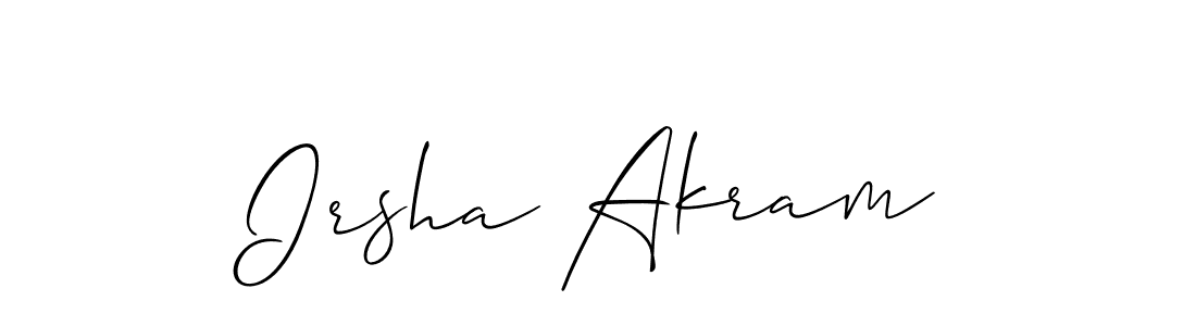 Once you've used our free online signature maker to create your best signature Allison_Script style, it's time to enjoy all of the benefits that Irsha Akram name signing documents. Irsha Akram signature style 2 images and pictures png