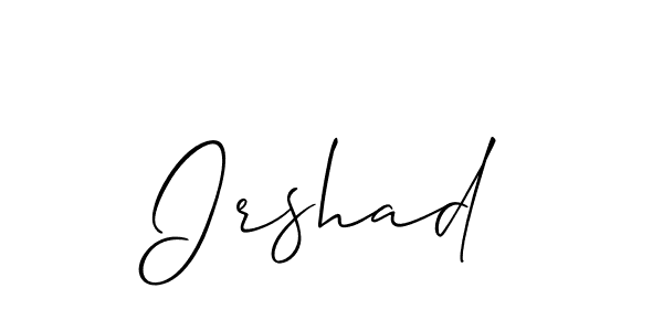 How to make Irshad name signature. Use Allison_Script style for creating short signs online. This is the latest handwritten sign. Irshad signature style 2 images and pictures png