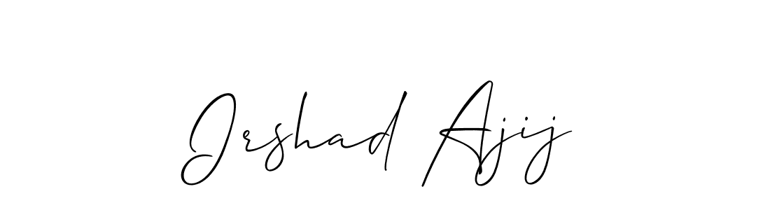 You should practise on your own different ways (Allison_Script) to write your name (Irshad Ajij) in signature. don't let someone else do it for you. Irshad Ajij signature style 2 images and pictures png