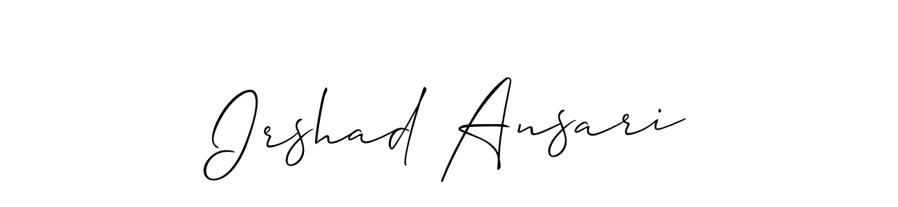 Make a short Irshad Ansari signature style. Manage your documents anywhere anytime using Allison_Script. Create and add eSignatures, submit forms, share and send files easily. Irshad Ansari signature style 2 images and pictures png