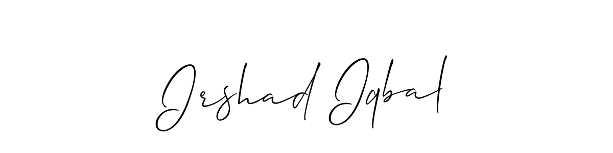 How to make Irshad Iqbal name signature. Use Allison_Script style for creating short signs online. This is the latest handwritten sign. Irshad Iqbal signature style 2 images and pictures png