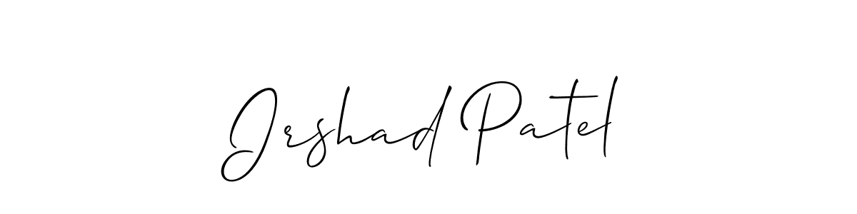 How to make Irshad Patel name signature. Use Allison_Script style for creating short signs online. This is the latest handwritten sign. Irshad Patel signature style 2 images and pictures png