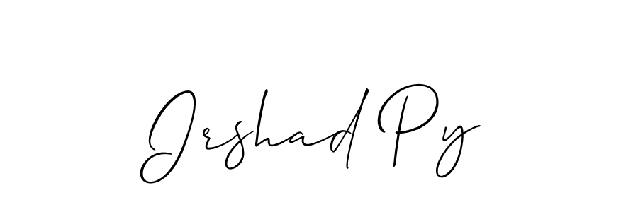 How to make Irshad Py name signature. Use Allison_Script style for creating short signs online. This is the latest handwritten sign. Irshad Py signature style 2 images and pictures png