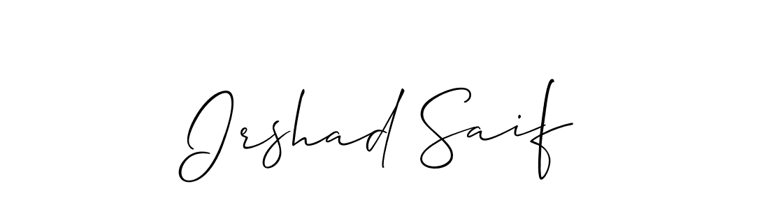 Similarly Allison_Script is the best handwritten signature design. Signature creator online .You can use it as an online autograph creator for name Irshad Saif. Irshad Saif signature style 2 images and pictures png