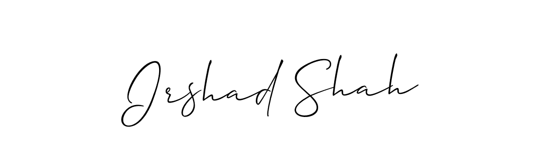 Make a beautiful signature design for name Irshad Shah. With this signature (Allison_Script) style, you can create a handwritten signature for free. Irshad Shah signature style 2 images and pictures png