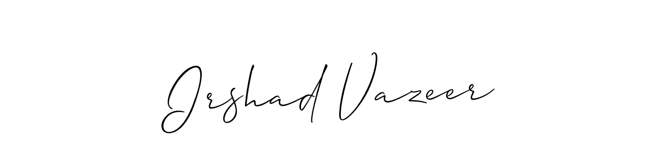 See photos of Irshad Vazeer official signature by Spectra . Check more albums & portfolios. Read reviews & check more about Allison_Script font. Irshad Vazeer signature style 2 images and pictures png