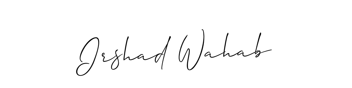 You should practise on your own different ways (Allison_Script) to write your name (Irshad Wahab) in signature. don't let someone else do it for you. Irshad Wahab signature style 2 images and pictures png