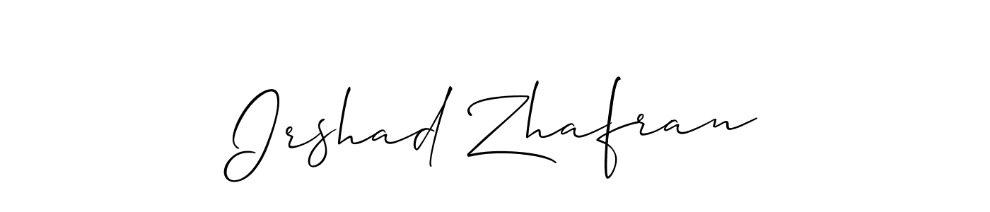 Design your own signature with our free online signature maker. With this signature software, you can create a handwritten (Allison_Script) signature for name Irshad Zhafran. Irshad Zhafran signature style 2 images and pictures png