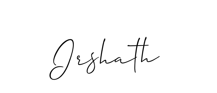 Make a beautiful signature design for name Irshath. Use this online signature maker to create a handwritten signature for free. Irshath signature style 2 images and pictures png
