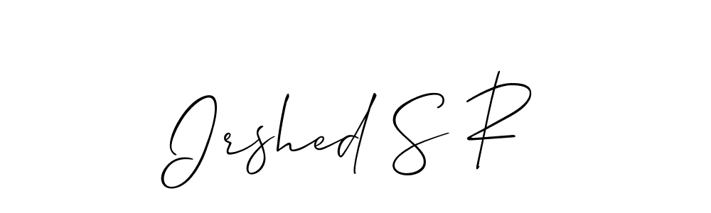 How to make Irshed S R signature? Allison_Script is a professional autograph style. Create handwritten signature for Irshed S R name. Irshed S R signature style 2 images and pictures png