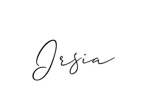 Allison_Script is a professional signature style that is perfect for those who want to add a touch of class to their signature. It is also a great choice for those who want to make their signature more unique. Get Irsia name to fancy signature for free. Irsia signature style 2 images and pictures png