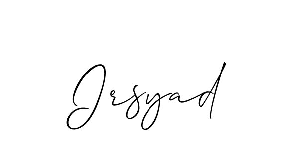 You can use this online signature creator to create a handwritten signature for the name Irsyad. This is the best online autograph maker. Irsyad signature style 2 images and pictures png
