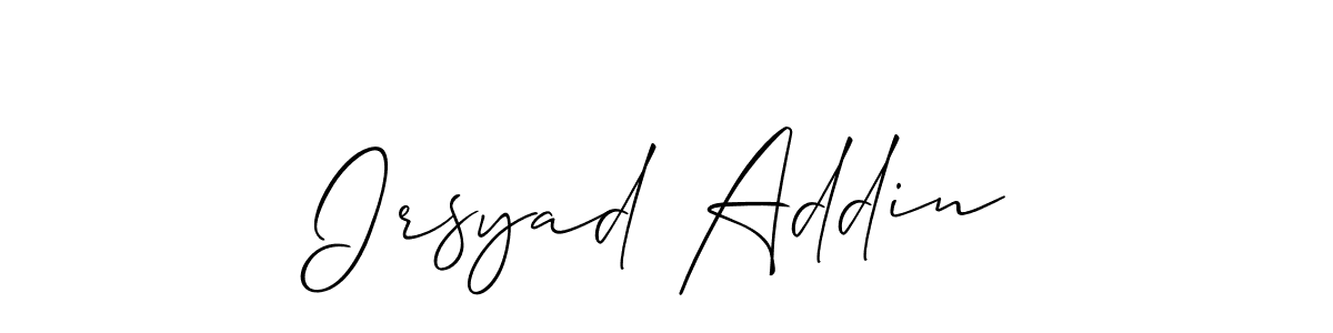 Once you've used our free online signature maker to create your best signature Allison_Script style, it's time to enjoy all of the benefits that Irsyad Addin name signing documents. Irsyad Addin signature style 2 images and pictures png