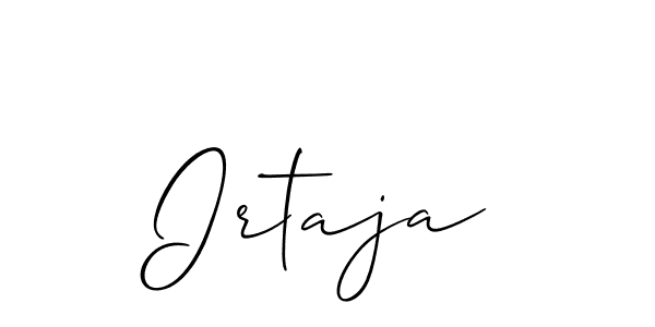 Design your own signature with our free online signature maker. With this signature software, you can create a handwritten (Allison_Script) signature for name Irtaja. Irtaja signature style 2 images and pictures png