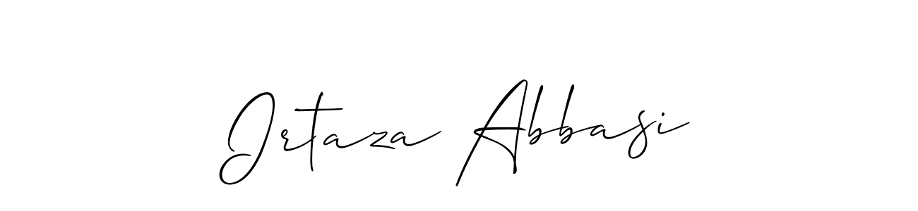 if you are searching for the best signature style for your name Irtaza Abbasi. so please give up your signature search. here we have designed multiple signature styles  using Allison_Script. Irtaza Abbasi signature style 2 images and pictures png