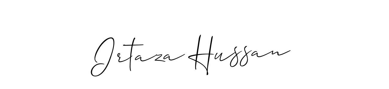 Design your own signature with our free online signature maker. With this signature software, you can create a handwritten (Allison_Script) signature for name Irtaza Hussan. Irtaza Hussan signature style 2 images and pictures png