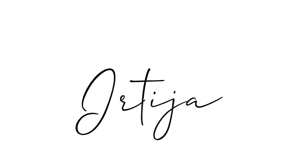 if you are searching for the best signature style for your name Irtija. so please give up your signature search. here we have designed multiple signature styles  using Allison_Script. Irtija signature style 2 images and pictures png