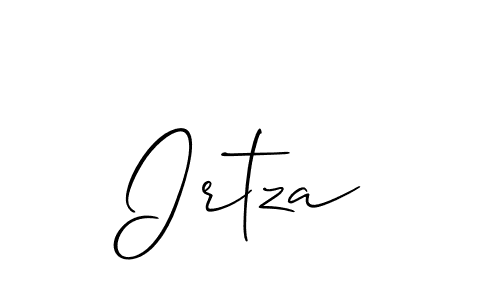 How to make Irtza name signature. Use Allison_Script style for creating short signs online. This is the latest handwritten sign. Irtza signature style 2 images and pictures png