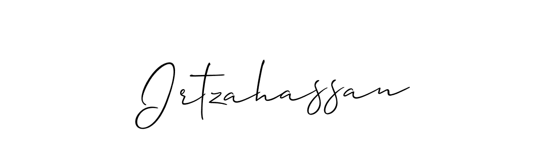 This is the best signature style for the Irtzahassan name. Also you like these signature font (Allison_Script). Mix name signature. Irtzahassan signature style 2 images and pictures png