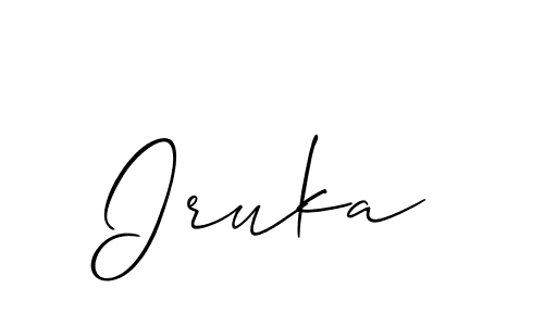 Also we have Iruka name is the best signature style. Create professional handwritten signature collection using Allison_Script autograph style. Iruka signature style 2 images and pictures png