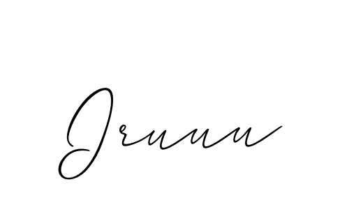 if you are searching for the best signature style for your name Iruuu. so please give up your signature search. here we have designed multiple signature styles  using Allison_Script. Iruuu signature style 2 images and pictures png