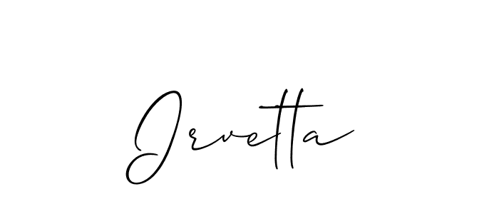 How to Draw Irvetta signature style? Allison_Script is a latest design signature styles for name Irvetta. Irvetta signature style 2 images and pictures png