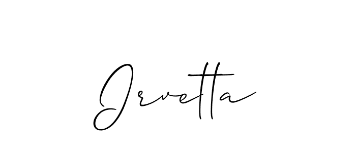 How to Draw Irvetta signature style? Allison_Script is a latest design signature styles for name Irvetta. Irvetta signature style 2 images and pictures png