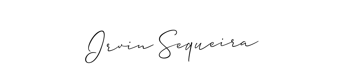 Similarly Allison_Script is the best handwritten signature design. Signature creator online .You can use it as an online autograph creator for name Irvin Sequeira. Irvin Sequeira signature style 2 images and pictures png