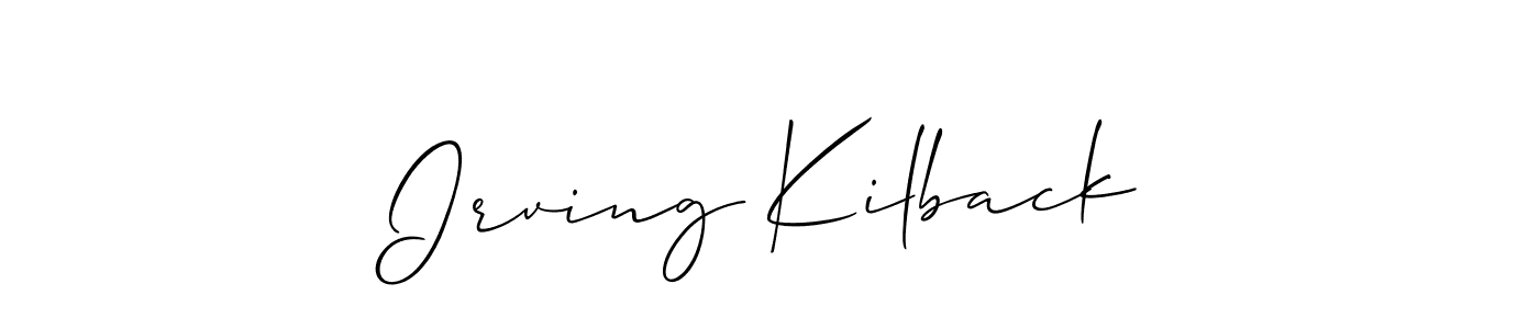 if you are searching for the best signature style for your name Irving Kilback. so please give up your signature search. here we have designed multiple signature styles  using Allison_Script. Irving Kilback signature style 2 images and pictures png