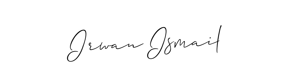 This is the best signature style for the Irwan Ismail name. Also you like these signature font (Allison_Script). Mix name signature. Irwan Ismail signature style 2 images and pictures png