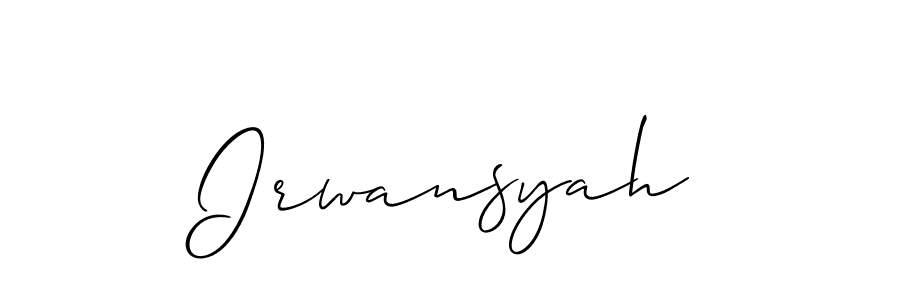 How to Draw Irwansyah signature style? Allison_Script is a latest design signature styles for name Irwansyah. Irwansyah signature style 2 images and pictures png