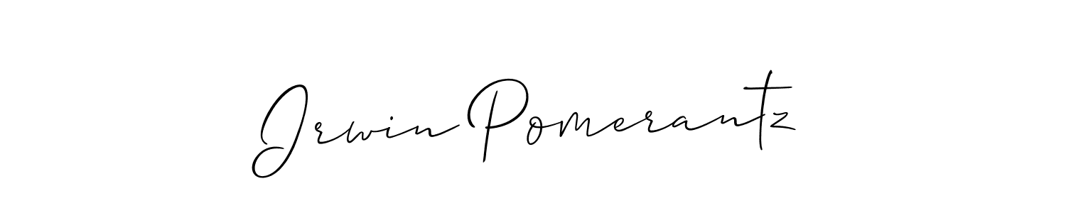 if you are searching for the best signature style for your name Irwin Pomerantz. so please give up your signature search. here we have designed multiple signature styles  using Allison_Script. Irwin Pomerantz signature style 2 images and pictures png