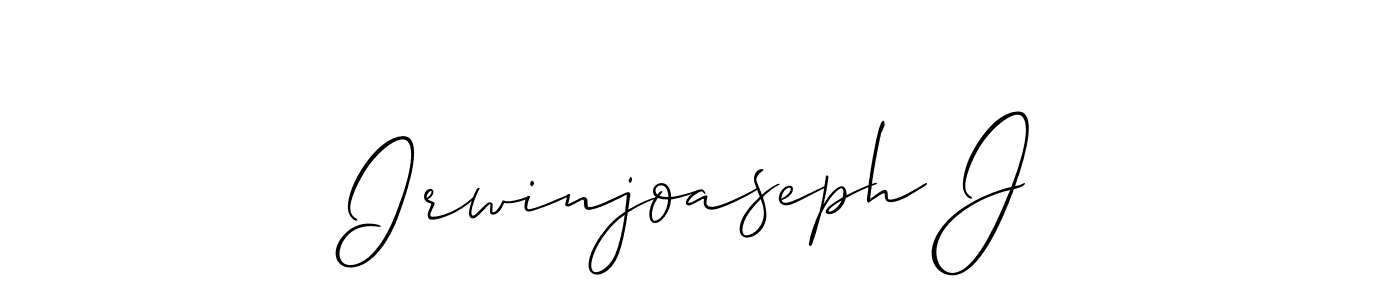 if you are searching for the best signature style for your name Irwinjoaseph J. so please give up your signature search. here we have designed multiple signature styles  using Allison_Script. Irwinjoaseph J signature style 2 images and pictures png