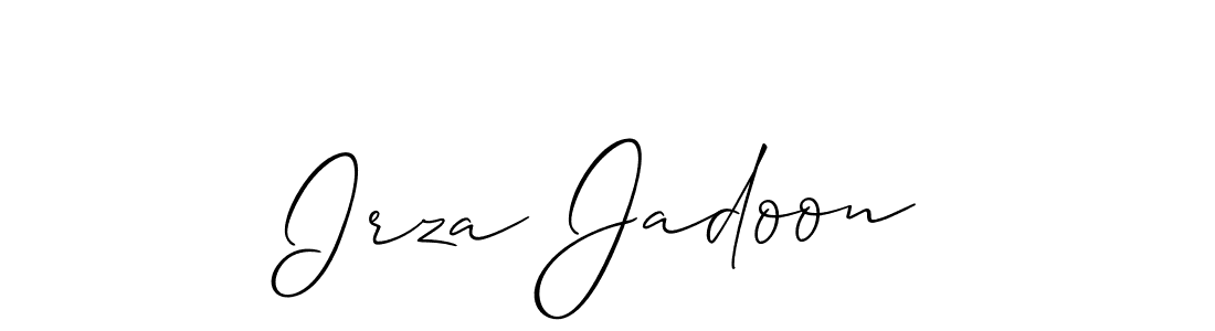 The best way (Allison_Script) to make a short signature is to pick only two or three words in your name. The name Irza Jadoon include a total of six letters. For converting this name. Irza Jadoon signature style 2 images and pictures png