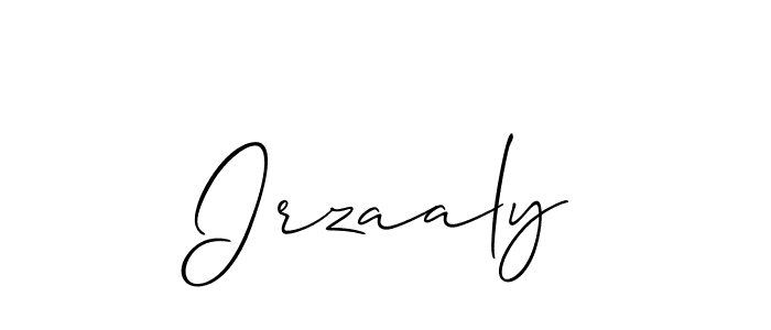 You can use this online signature creator to create a handwritten signature for the name Irzaaly. This is the best online autograph maker. Irzaaly signature style 2 images and pictures png