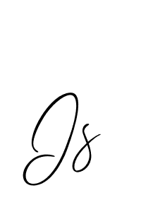 Create a beautiful signature design for name Is. With this signature (Allison_Script) fonts, you can make a handwritten signature for free. Is signature style 2 images and pictures png