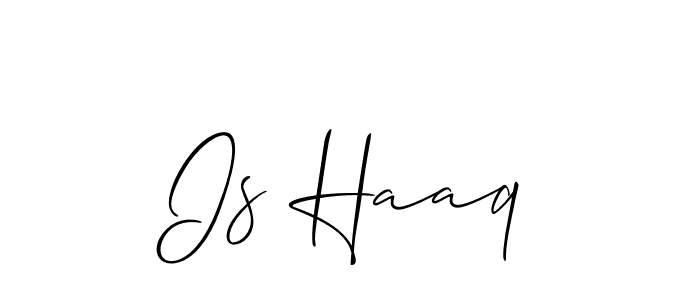 Is Haaq stylish signature style. Best Handwritten Sign (Allison_Script) for my name. Handwritten Signature Collection Ideas for my name Is Haaq. Is Haaq signature style 2 images and pictures png