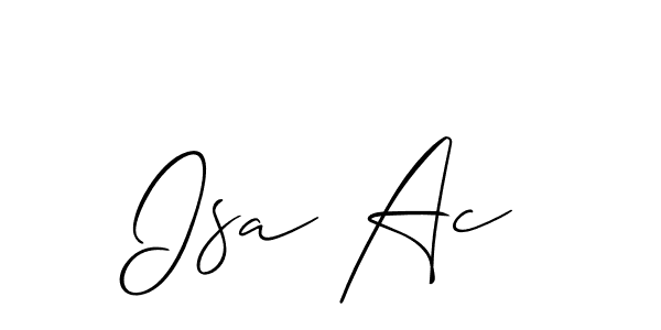 Best and Professional Signature Style for Isa Ac. Allison_Script Best Signature Style Collection. Isa Ac signature style 2 images and pictures png