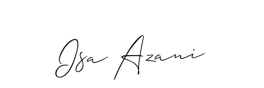Use a signature maker to create a handwritten signature online. With this signature software, you can design (Allison_Script) your own signature for name Isa Azani. Isa Azani signature style 2 images and pictures png