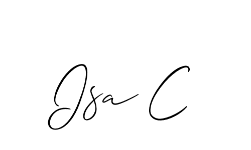 Create a beautiful signature design for name Isa C. With this signature (Allison_Script) fonts, you can make a handwritten signature for free. Isa C signature style 2 images and pictures png