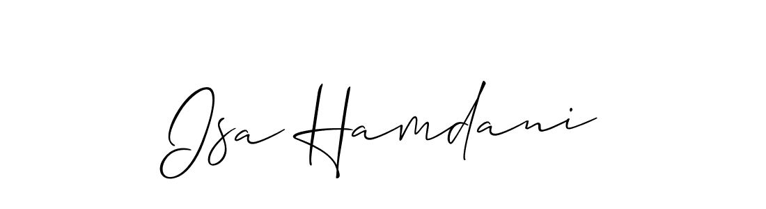 Make a beautiful signature design for name Isa Hamdani. Use this online signature maker to create a handwritten signature for free. Isa Hamdani signature style 2 images and pictures png