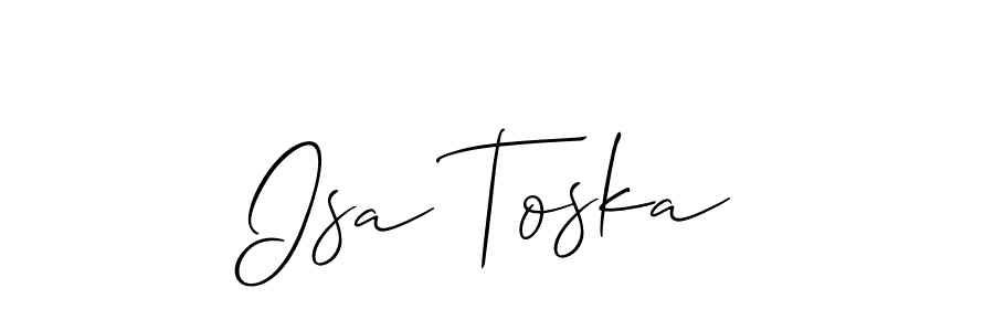 Best and Professional Signature Style for Isa Toska. Allison_Script Best Signature Style Collection. Isa Toska signature style 2 images and pictures png