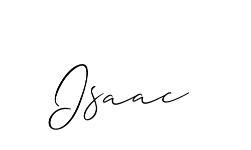 Design your own signature with our free online signature maker. With this signature software, you can create a handwritten (Allison_Script) signature for name Isaac. Isaac signature style 2 images and pictures png
