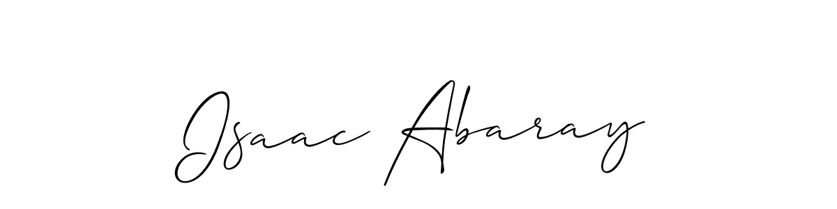 Isaac Abaray stylish signature style. Best Handwritten Sign (Allison_Script) for my name. Handwritten Signature Collection Ideas for my name Isaac Abaray. Isaac Abaray signature style 2 images and pictures png