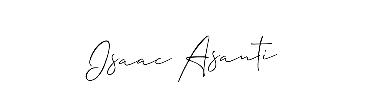 Allison_Script is a professional signature style that is perfect for those who want to add a touch of class to their signature. It is also a great choice for those who want to make their signature more unique. Get Isaac Asanti name to fancy signature for free. Isaac Asanti signature style 2 images and pictures png