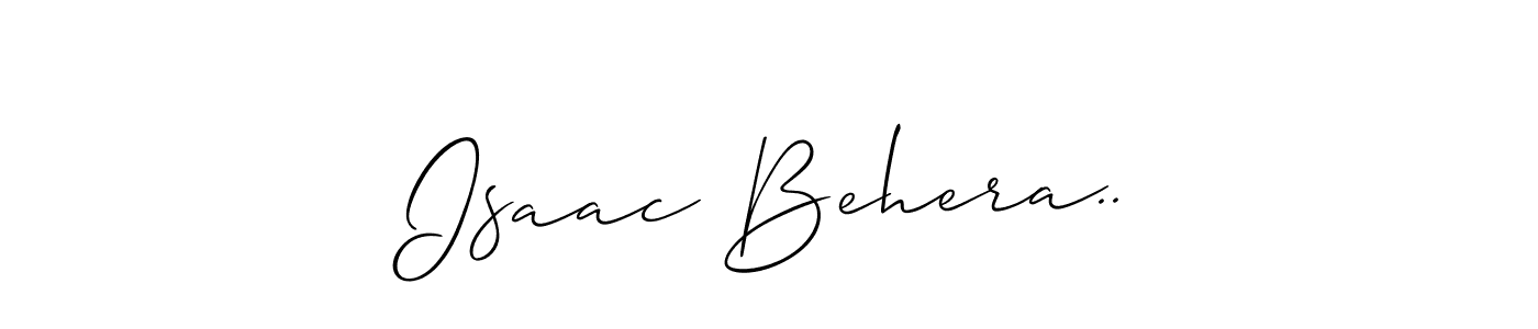 Make a short Isaac Behera.. signature style. Manage your documents anywhere anytime using Allison_Script. Create and add eSignatures, submit forms, share and send files easily. Isaac Behera.. signature style 2 images and pictures png