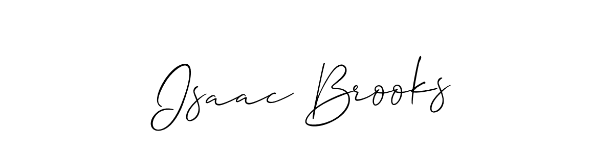 Allison_Script is a professional signature style that is perfect for those who want to add a touch of class to their signature. It is also a great choice for those who want to make their signature more unique. Get Isaac Brooks name to fancy signature for free. Isaac Brooks signature style 2 images and pictures png
