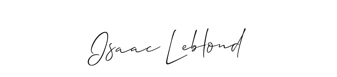 Create a beautiful signature design for name Isaac Leblond. With this signature (Allison_Script) fonts, you can make a handwritten signature for free. Isaac Leblond signature style 2 images and pictures png