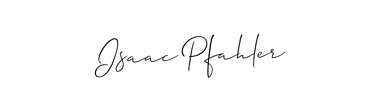 How to make Isaac Pfahler name signature. Use Allison_Script style for creating short signs online. This is the latest handwritten sign. Isaac Pfahler signature style 2 images and pictures png